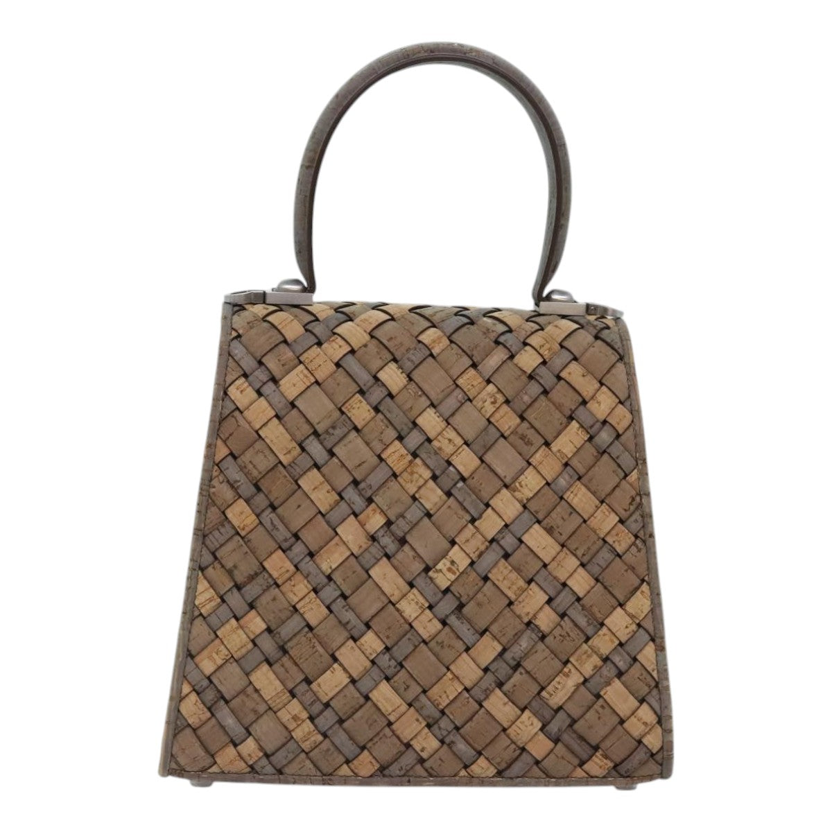 Salvatore Ferragamo Hand Bag Cork 144/500 2way Brown Auth 91289SV