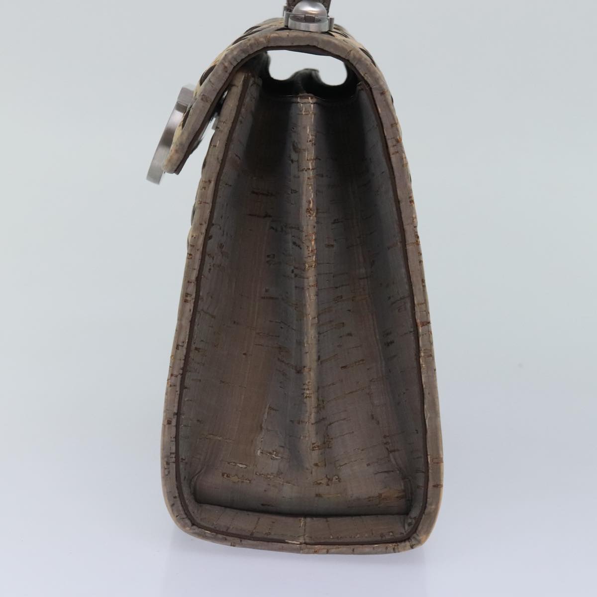 Salvatore Ferragamo Hand Bag Cork 144/500 2way Brown Auth 91289SV