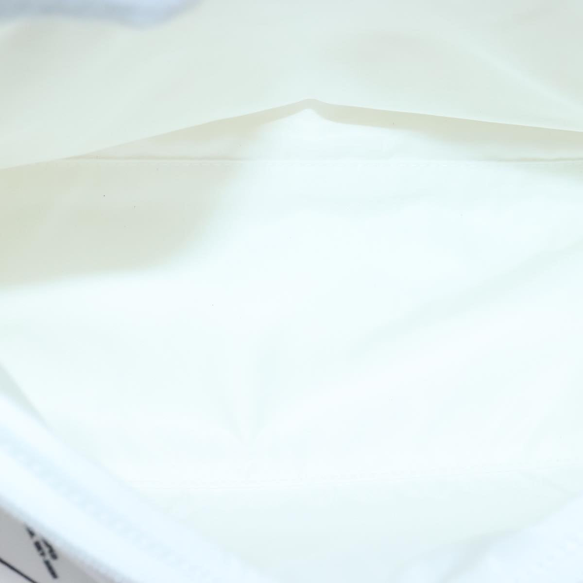 PRADA Backpack Nylon White Silver 1BZ072 Auth 91414AV