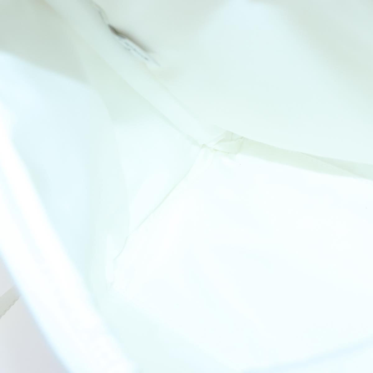 PRADA Backpack Nylon White Silver 1BZ072 Auth 91414AV