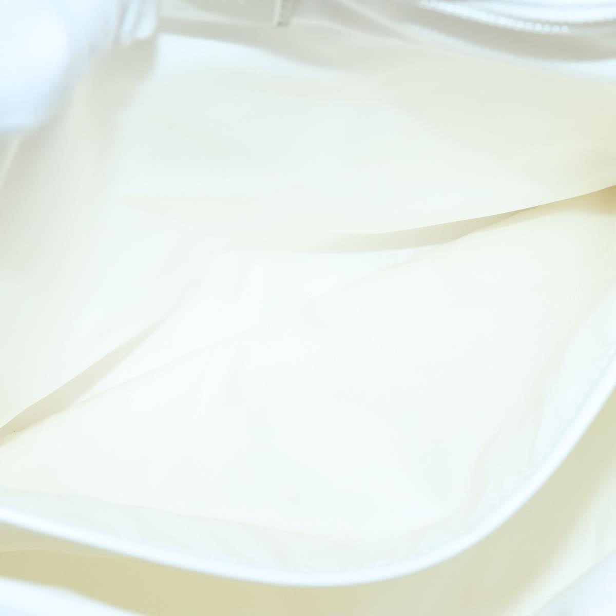 PRADA Backpack Nylon White Silver 1BZ072 Auth 91414AV