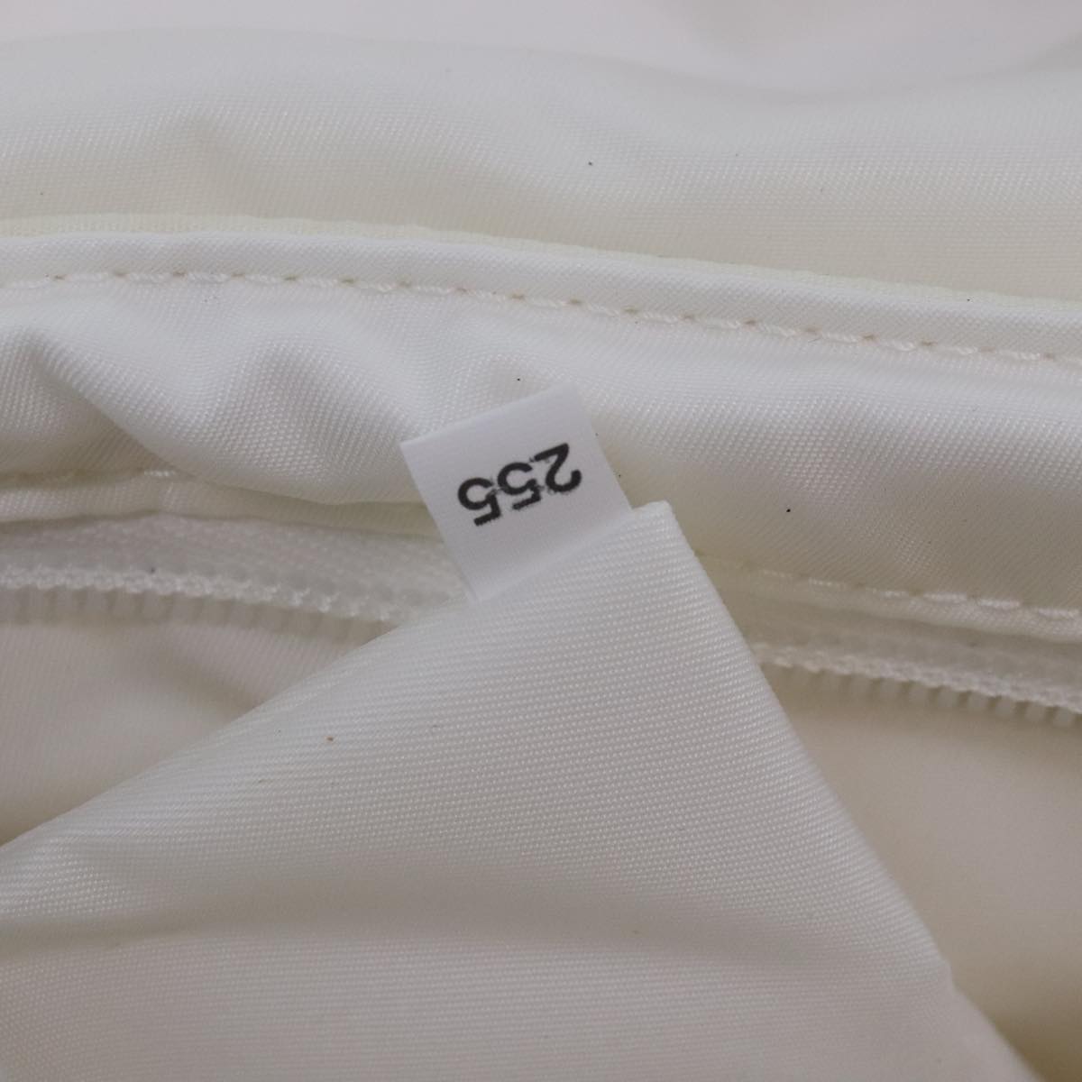 PRADA Backpack Nylon White Silver 1BZ072 Auth 91414AV