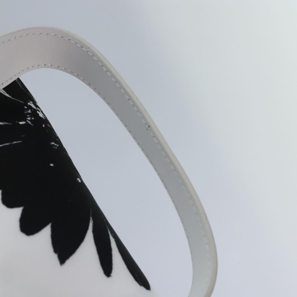 PRADA Backpack Nylon White Silver 1BZ072 Auth 91414AV