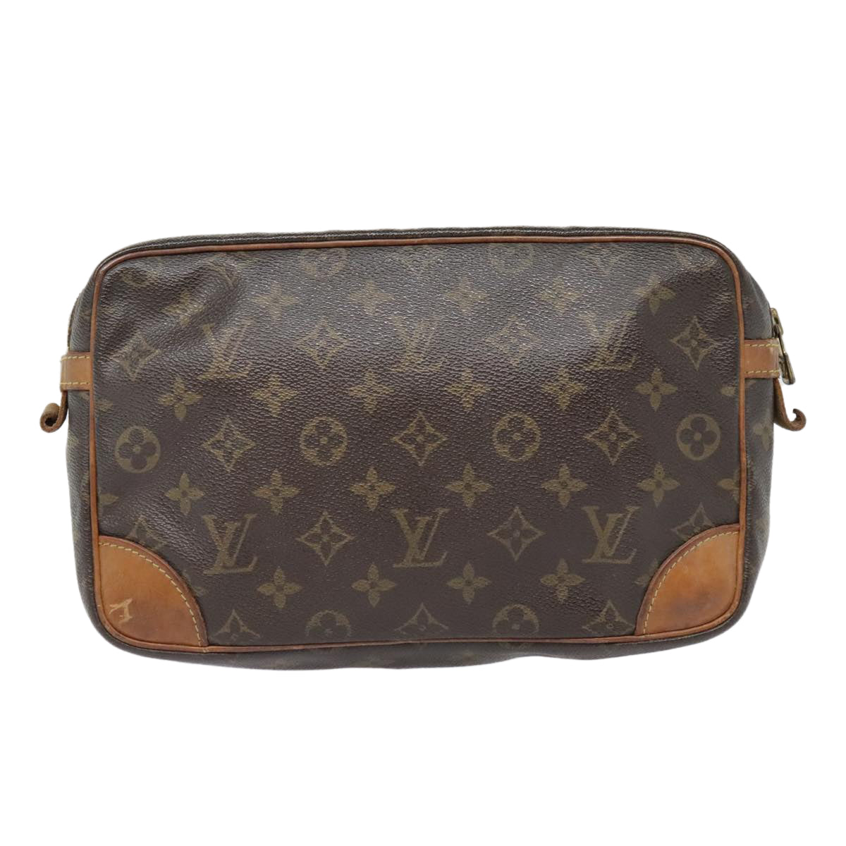 LOUIS VUITTON Monogram Compiegne 28 Clutch Bag M51845 LV Auth 91471