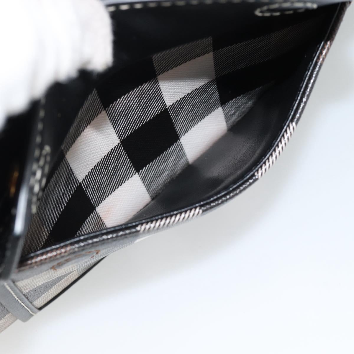 BURBERRY Nova Check Hand Bag Leather 2way Brown Gold Auth 91589A