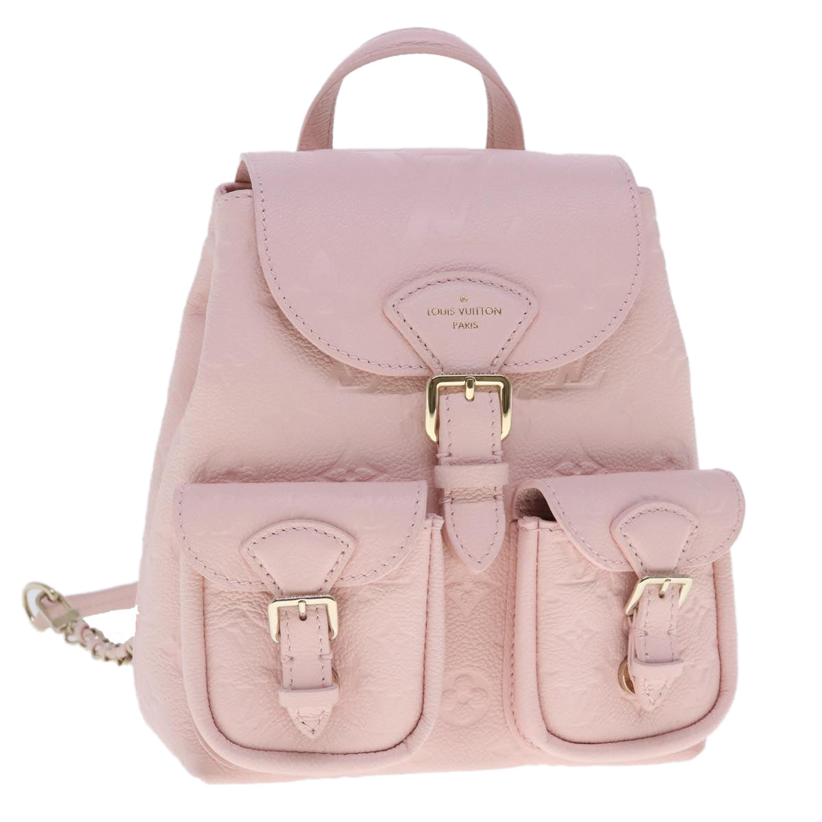LOUIS VUITTON Monogram Empreinte Backup Backpack Pink M47074 LV Auth 91596SM