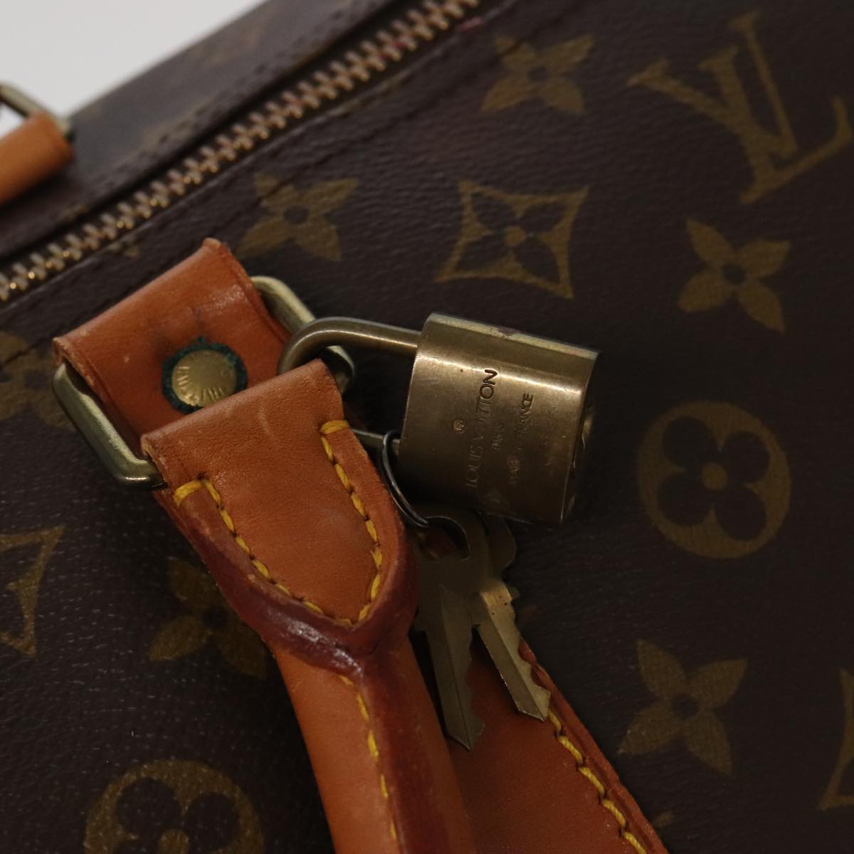 LOUIS VUITTON Monogram Keepall 60 Boston Bag M41422 LV Auth 91773