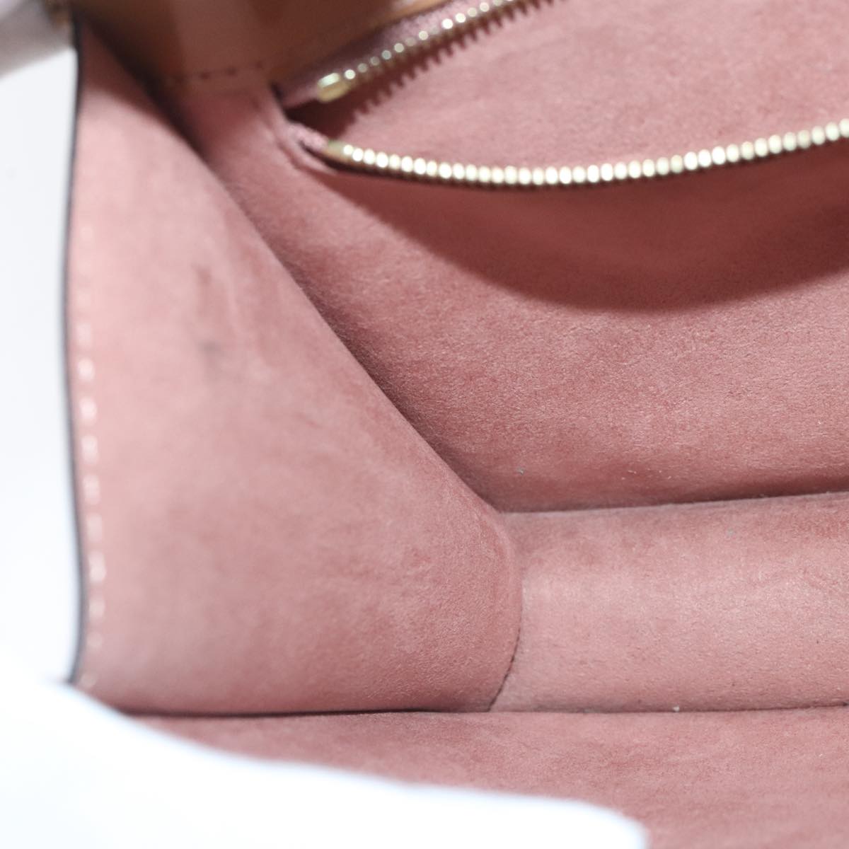 LOUIS VUITTON Vernis Monceau BB Hand Bag 2way Rose Velours M91580 LV Auth 91795