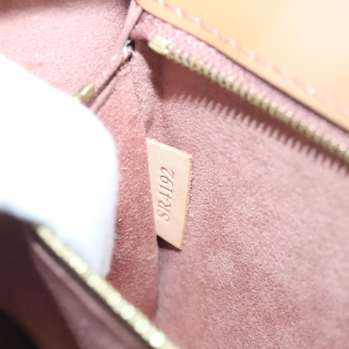 LOUIS VUITTON Vernis Monceau BB Hand Bag 2way Rose Velours M91580 LV Auth 91795