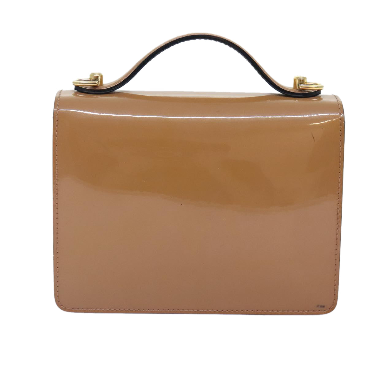 LOUIS VUITTON Vernis Monceau BB Hand Bag 2way Rose Velours M91580 LV Auth 91795