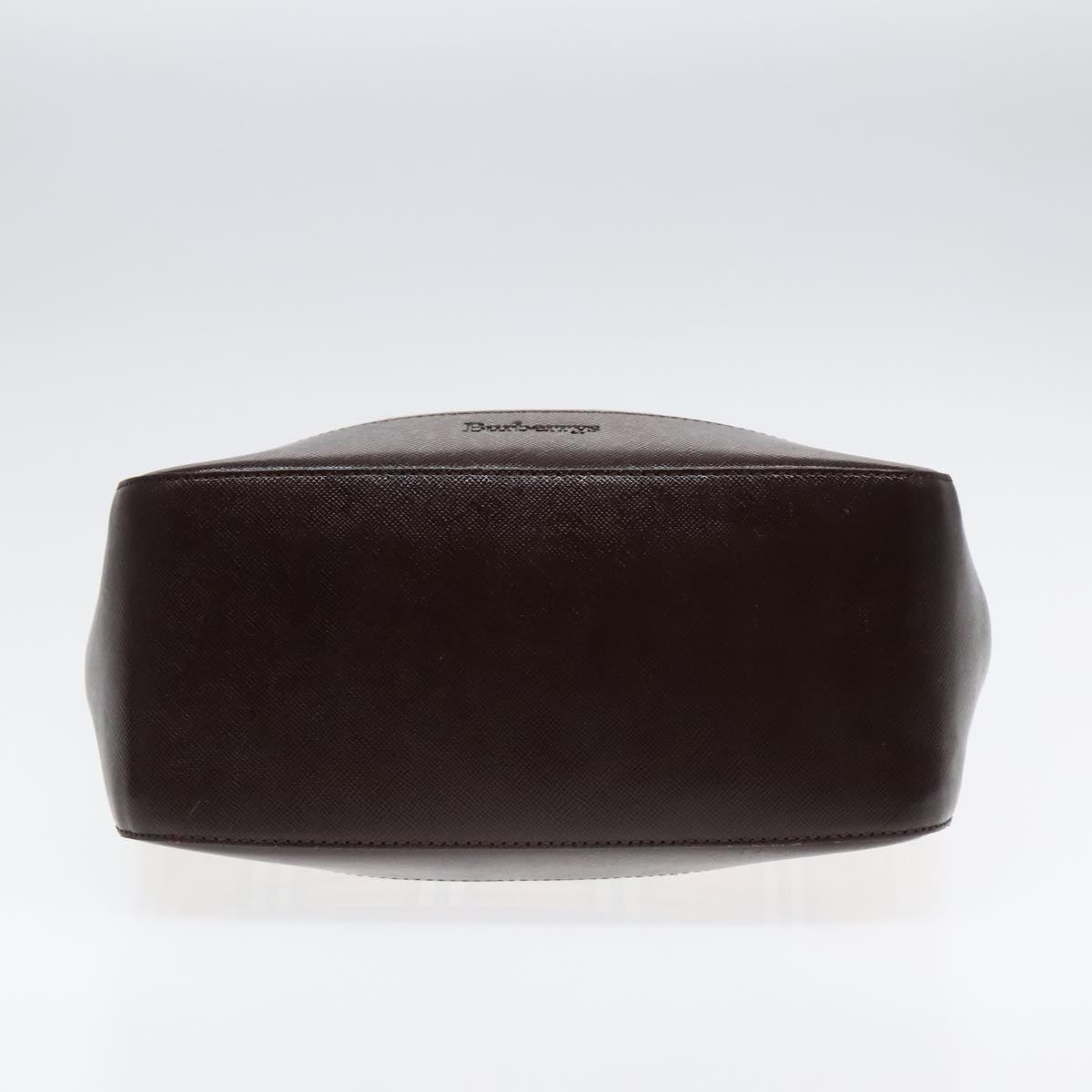 Burberrys Nova Check Shoulder Bag Canvas Leather Beige Brown gold Auth 91832