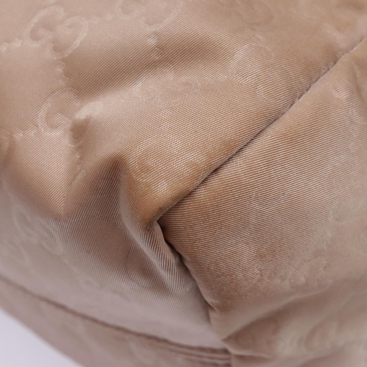 GUCCI GG Nylon Tote Bag Pink Brown Gold 282439 Auth 92132