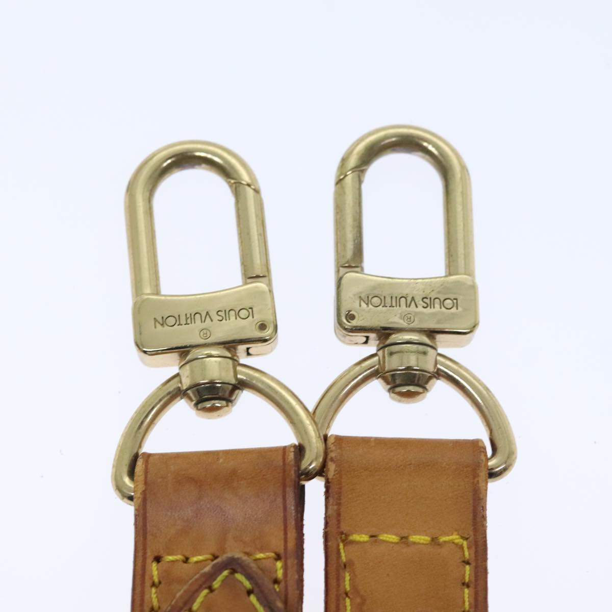 LOUIS VUITTON Adjustable Shoulder Strap Leather 32.3""""""""""""""""-39"""""""""""""""" Beige LV Auth 92287