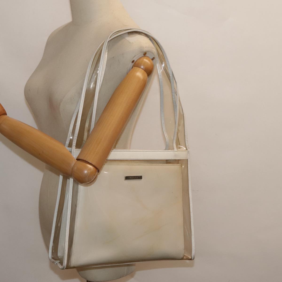 GUCCI Tote Bag Vinyl Clear 001 2058 1773 5 Auth 92362