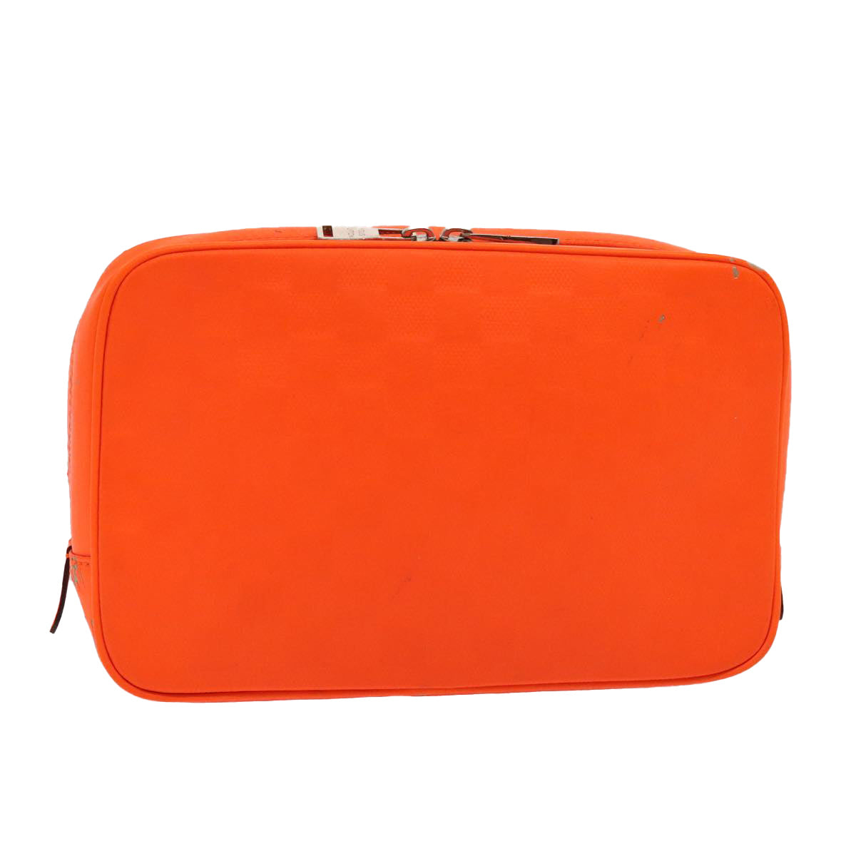 LOUIS VUITTON Damier Infini Trousse Toilette Bag Orange N23348 LV Auth 92529