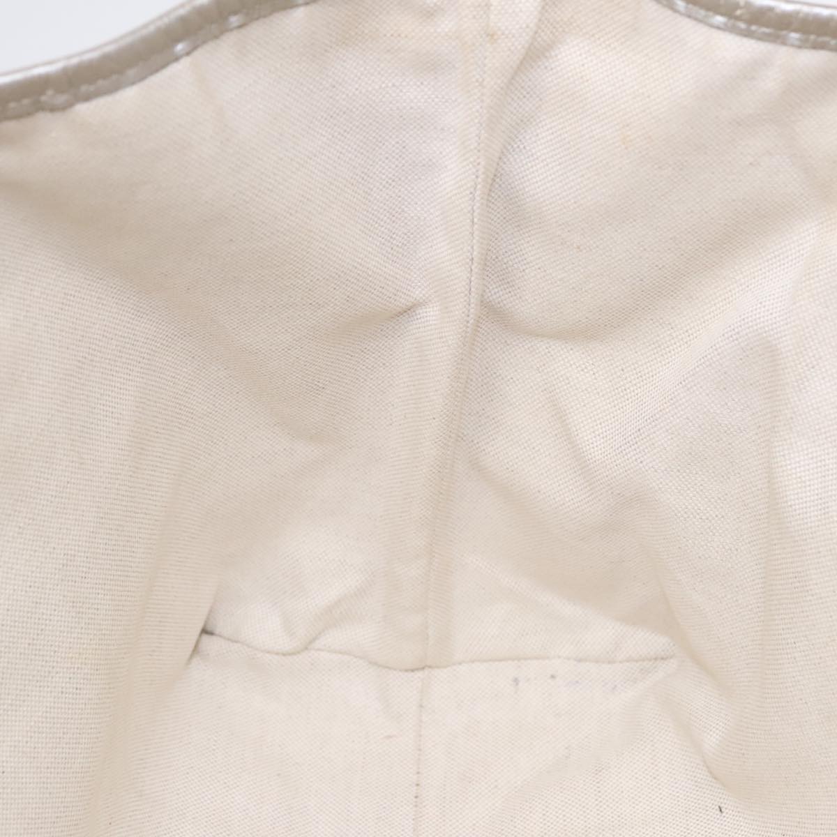 GUCCI GG implementation Tote Bag PVC Silver Auth 92536