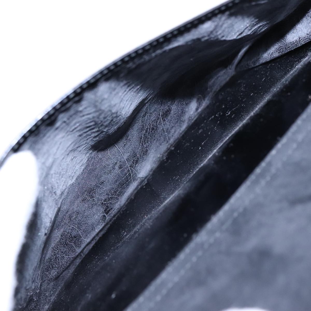 GUCCI Shoulder Bag Patent leather Black Gold 001 2214 1649 Auth 92605