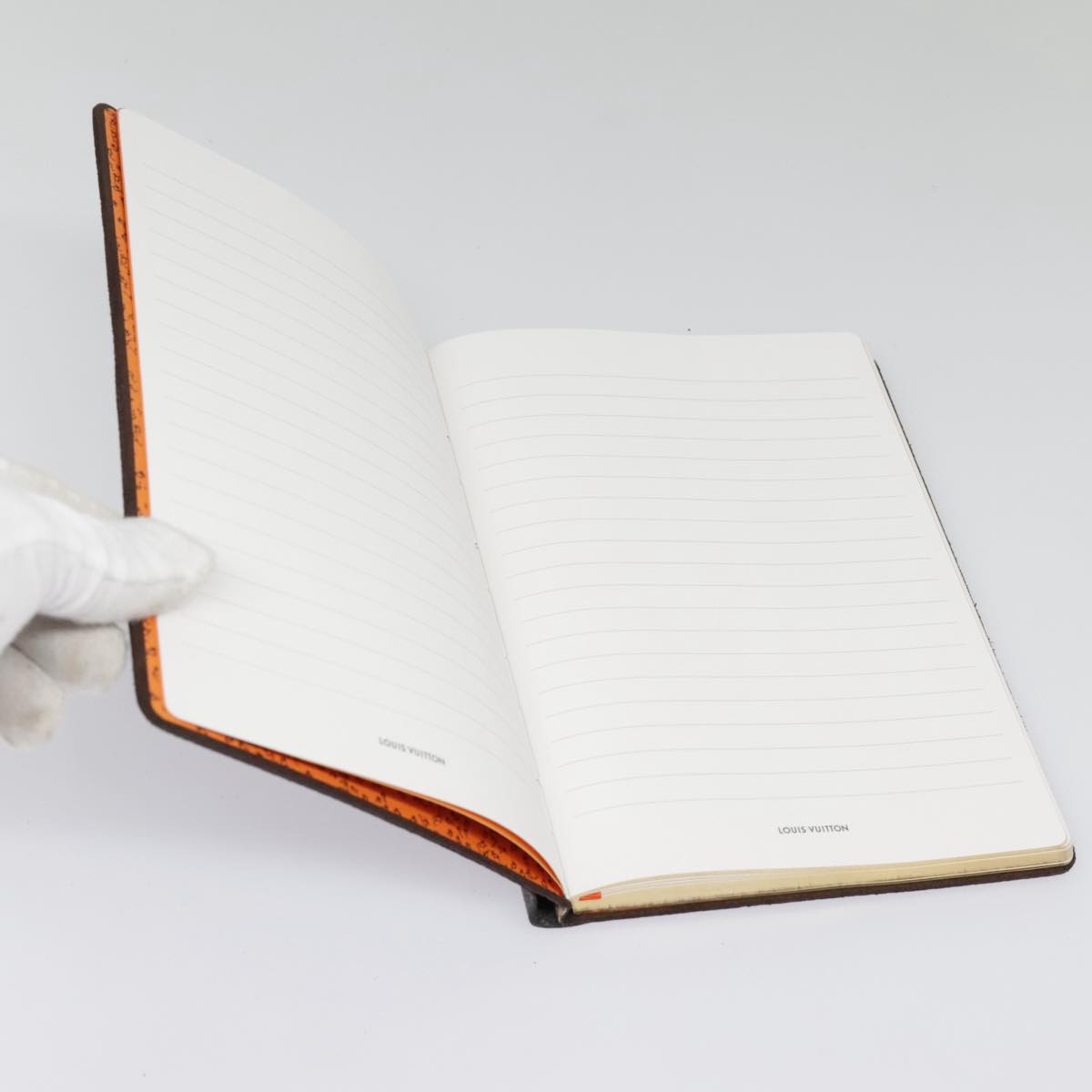 LOUIS VUITTON Catgram Cayenne Clemence Note Cover Orange GI0358 LV Auth 92886