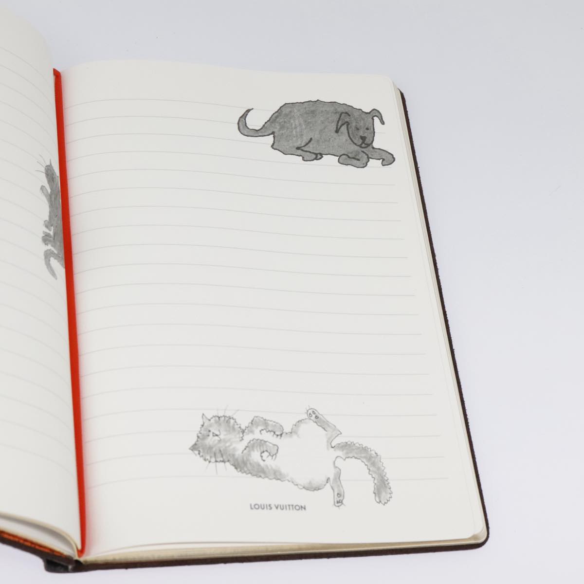 LOUIS VUITTON Catgram Cayenne Clemence Note Cover Orange GI0358 LV Auth 92886