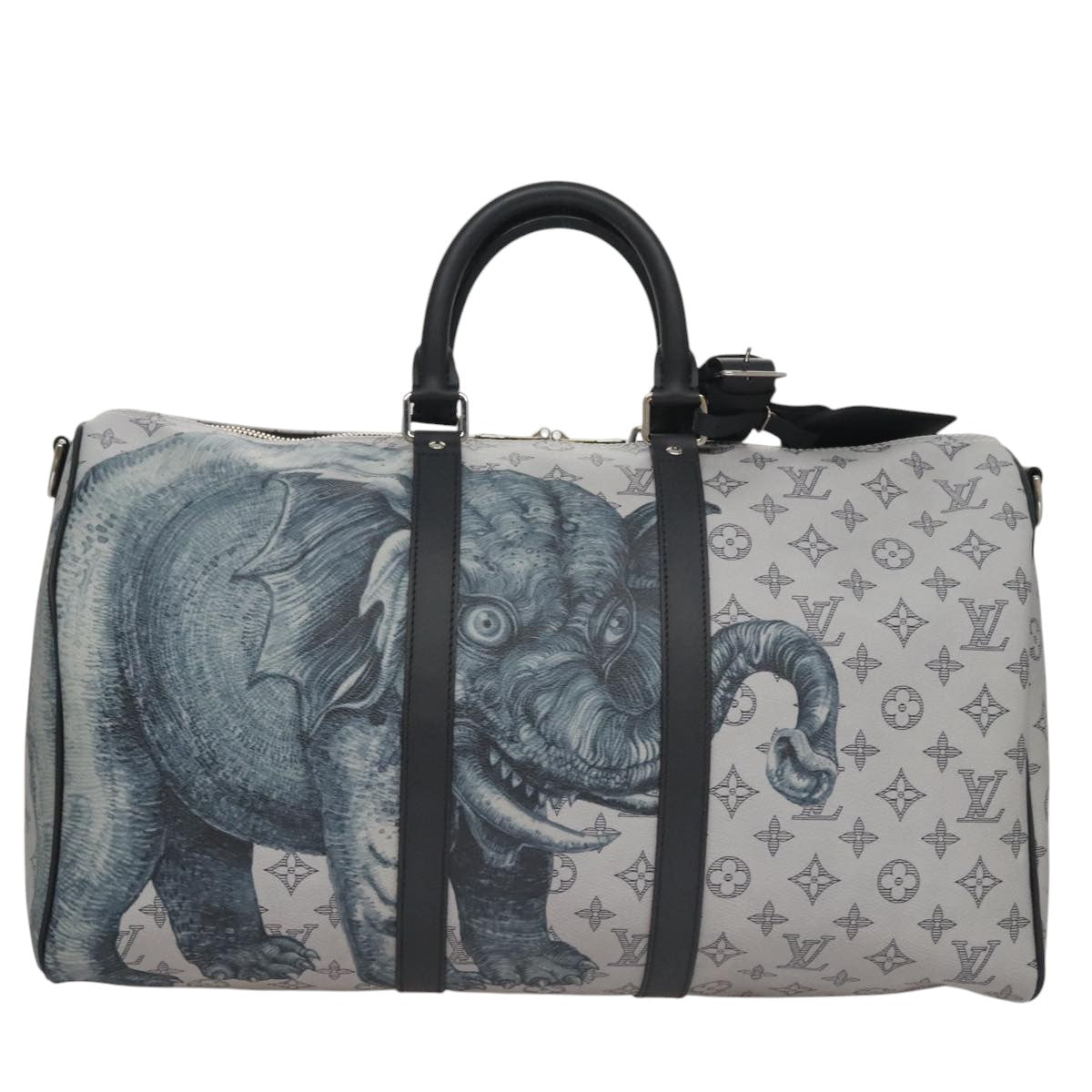 LOUIS VUITTON Monogram Savanna Keepall Bandouliere 45 Bag M54130 LV Auth 92978S