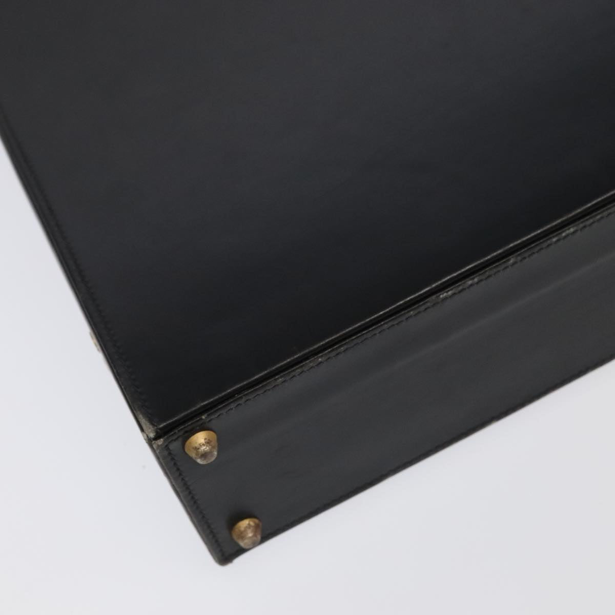 GUCCI Business Bag Leather Black Auth 93060