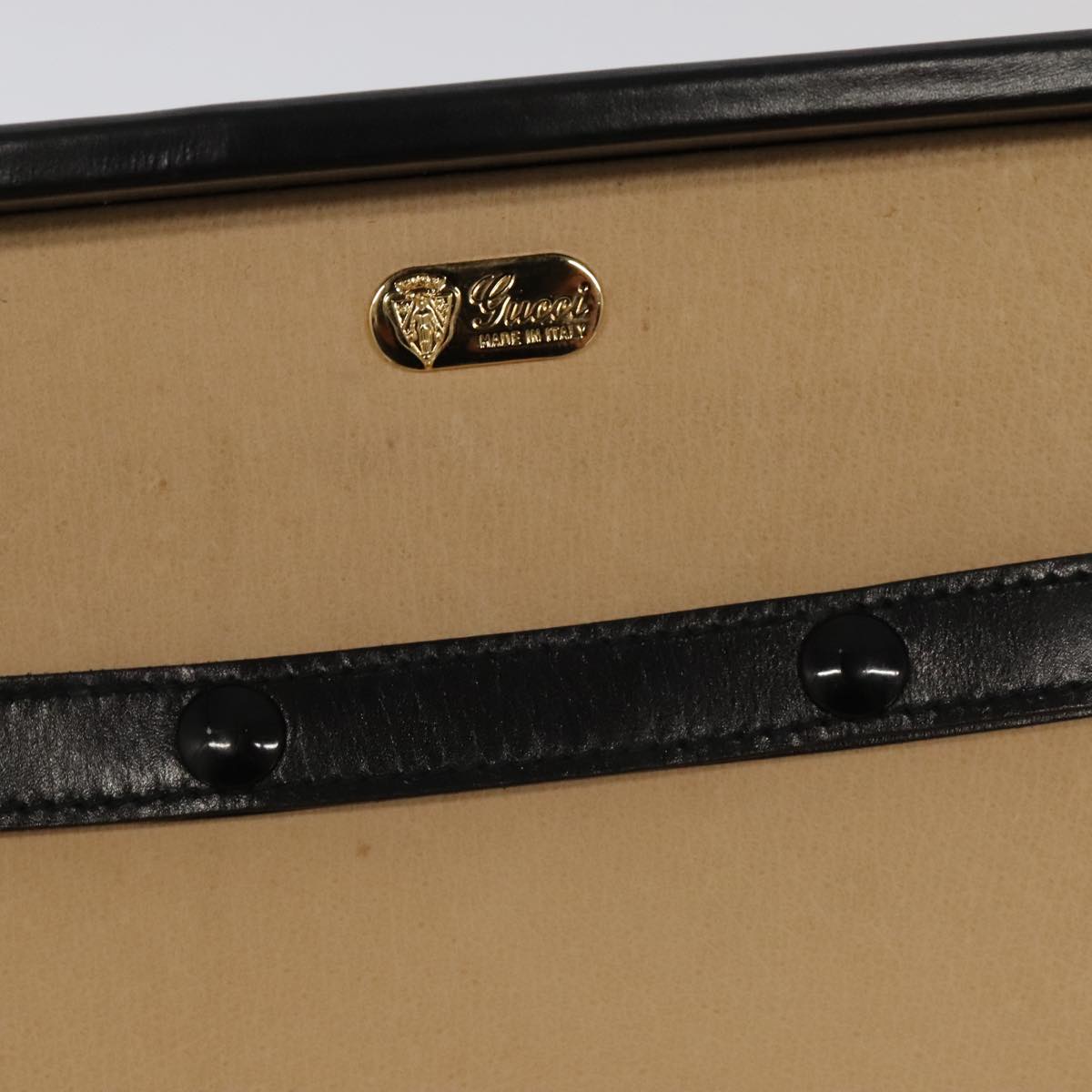 GUCCI Business Bag Leather Black Auth 93060