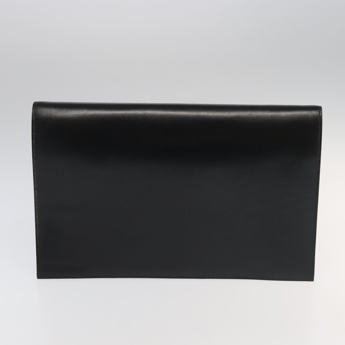 GUCCI Business Bag Leather Black Auth 93060