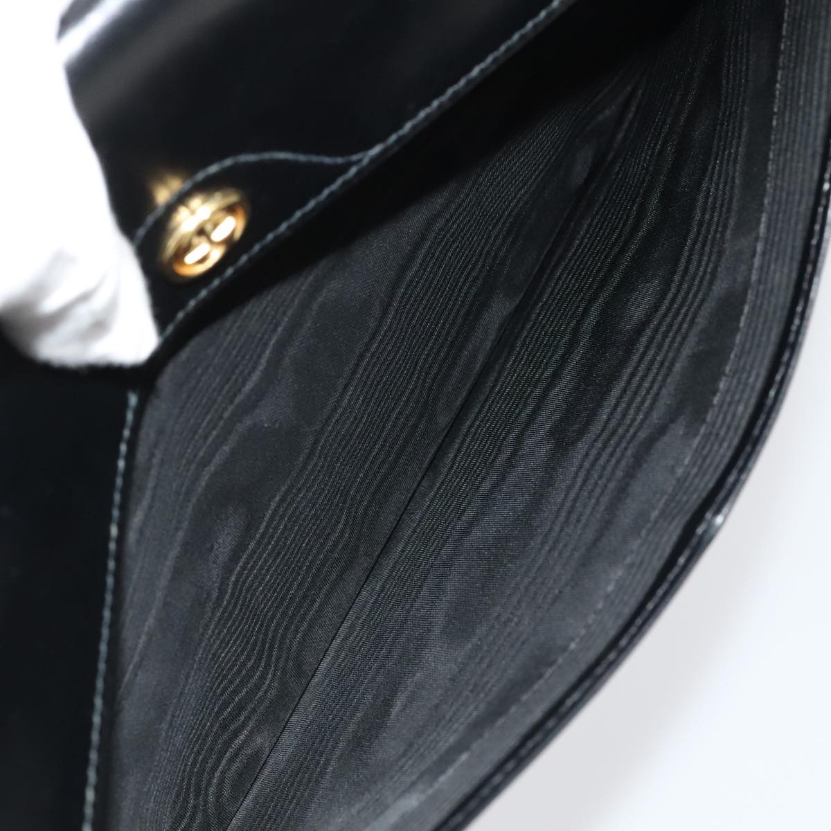 GUCCI Business Bag Leather Black Auth 93060