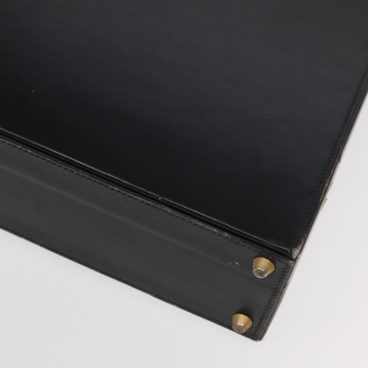 GUCCI Business Bag Leather Black Auth 93060