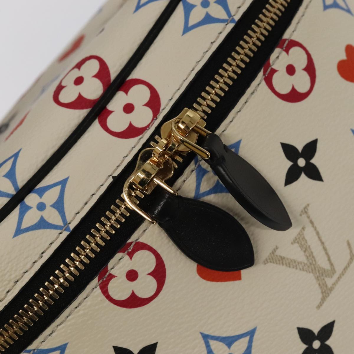 LOUIS VUITTON Monogram Game On Vanity PM Hand Bag White M57458 LV Auth 93070SM