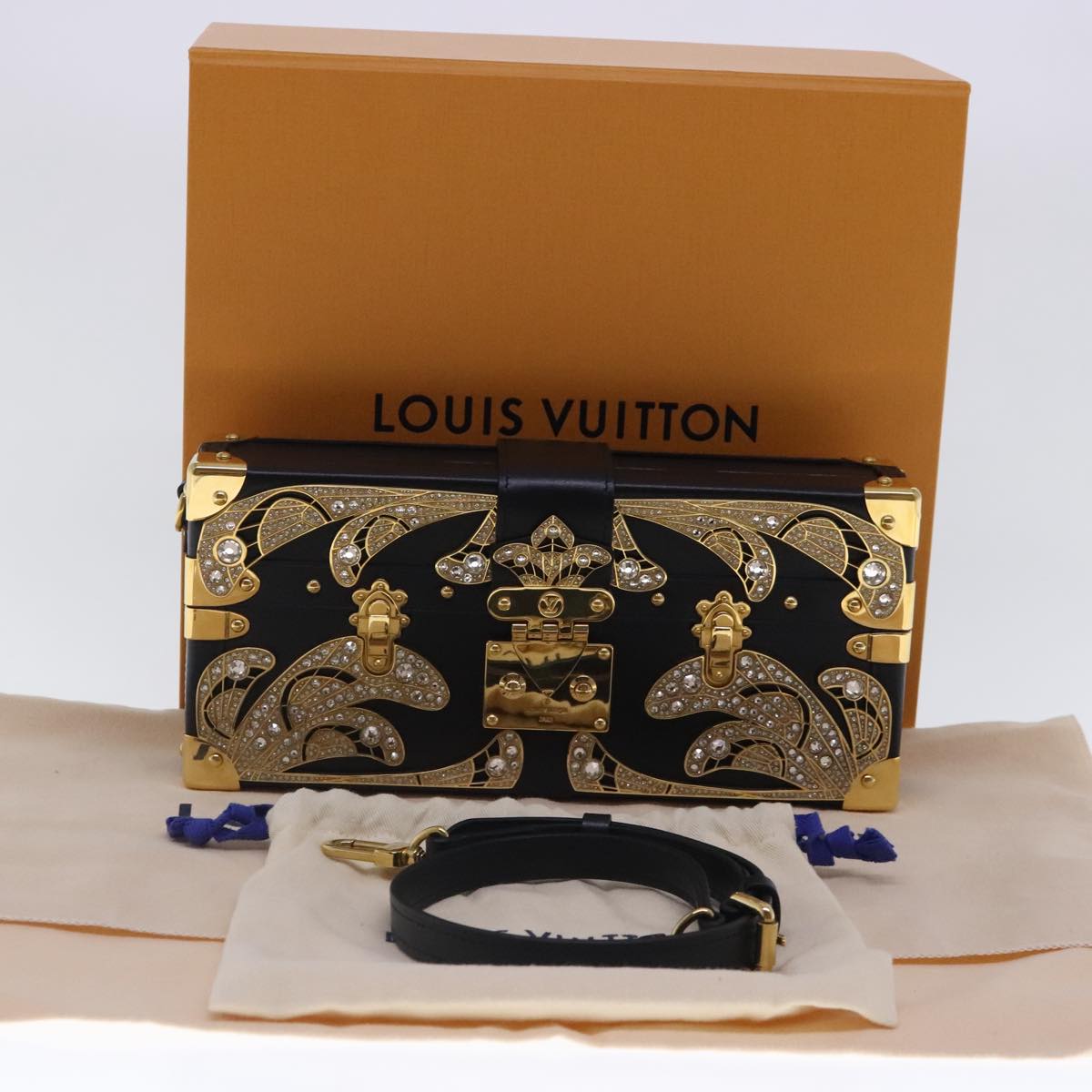 LOUIS VUITTON Petite Mar Shoulder Bag Leather Black M599990 LV Auth 93085SM