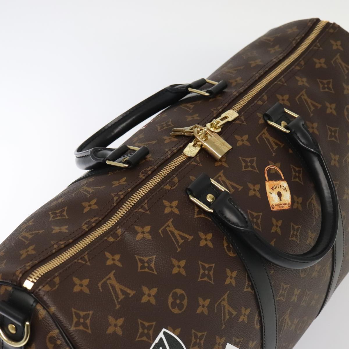 LOUIS VUITTON Monogram My LV Sticker Keepall Bandouliere 50 Bag LV Auth 93086S
