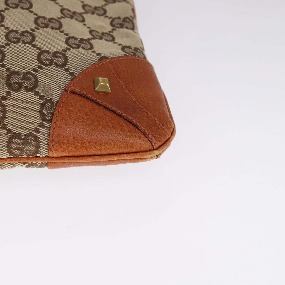 GUCCI GG Canvas Shoulder Bag Beige 120894 Auth 93629