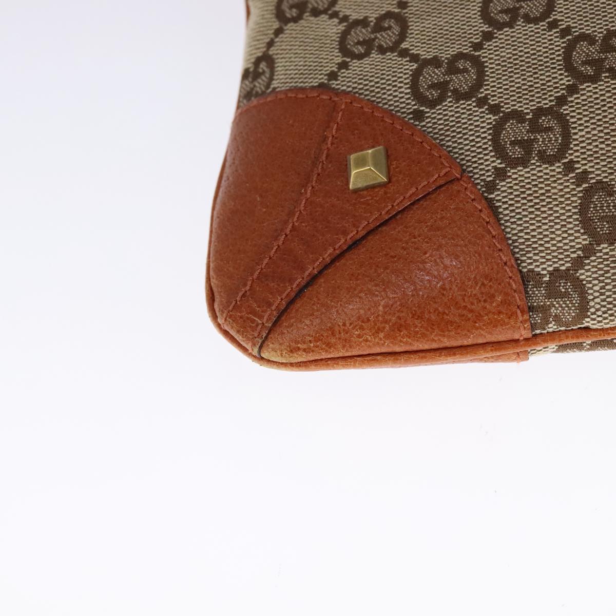 GUCCI GG Canvas Shoulder Bag Beige 120894 Auth 93629