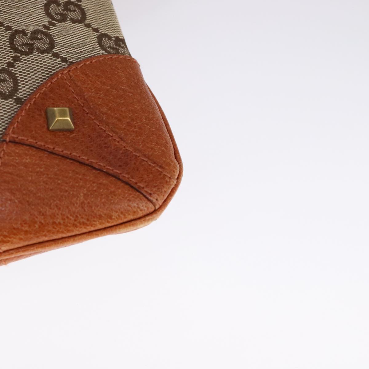 GUCCI GG Canvas Shoulder Bag Beige 120894 Auth 93629