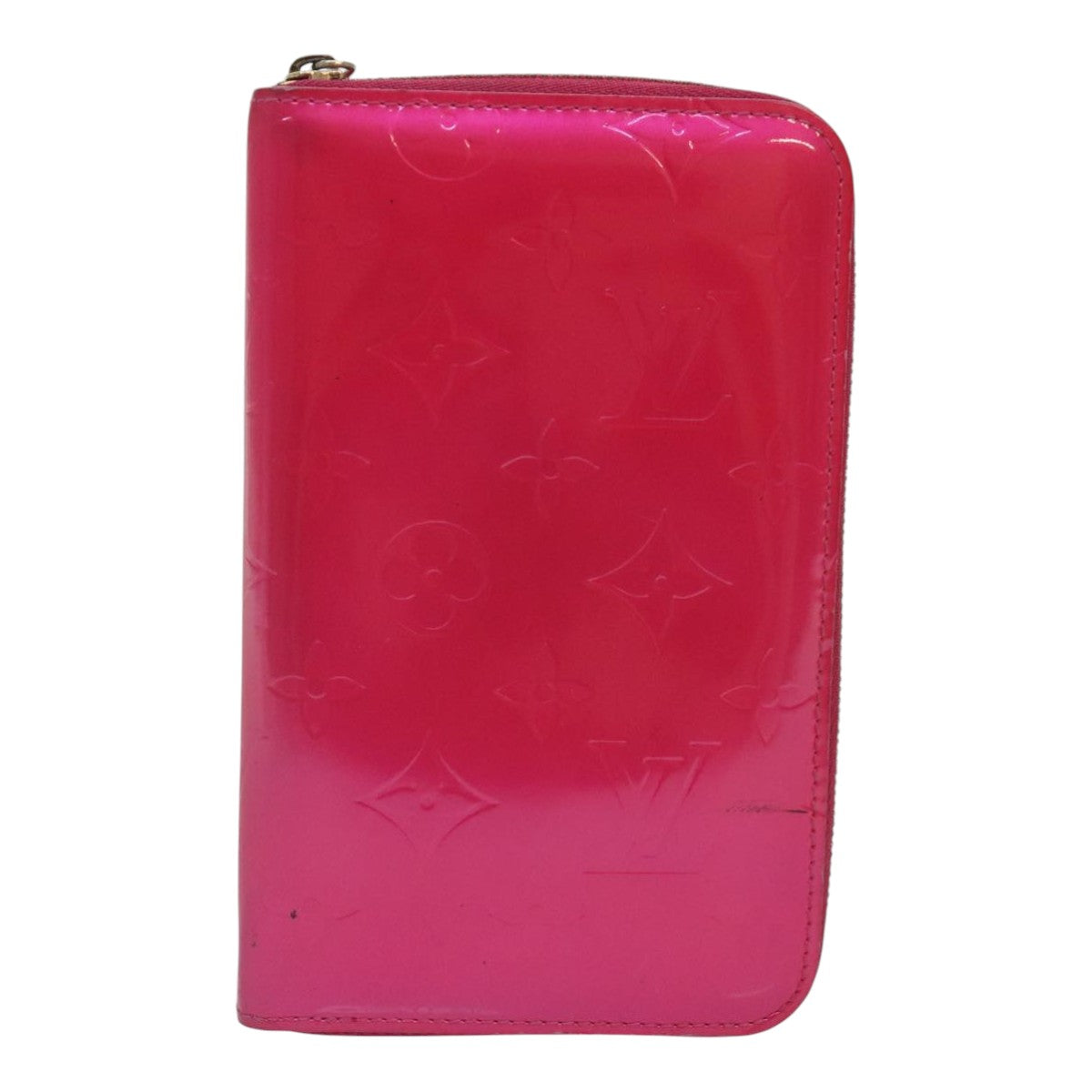 LOUIS VUITTON Monogram Vernis Eldridge Wallet Fuchsia Pink M91240 LV Auth 93651