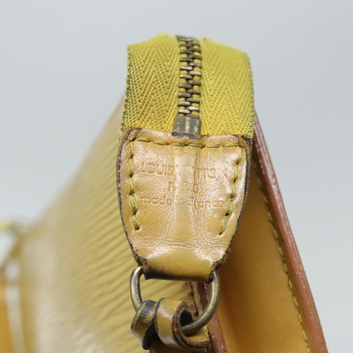 LOUIS VUITTON Epi Pochette Accessoires Pouch Yellow M52989 LV Auth 93680