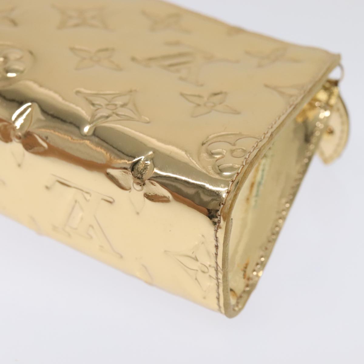 LOUIS VUITTON Monogram Miroir Trousse Cosmetic Pouch Dore M95604 LV Auth 93684V