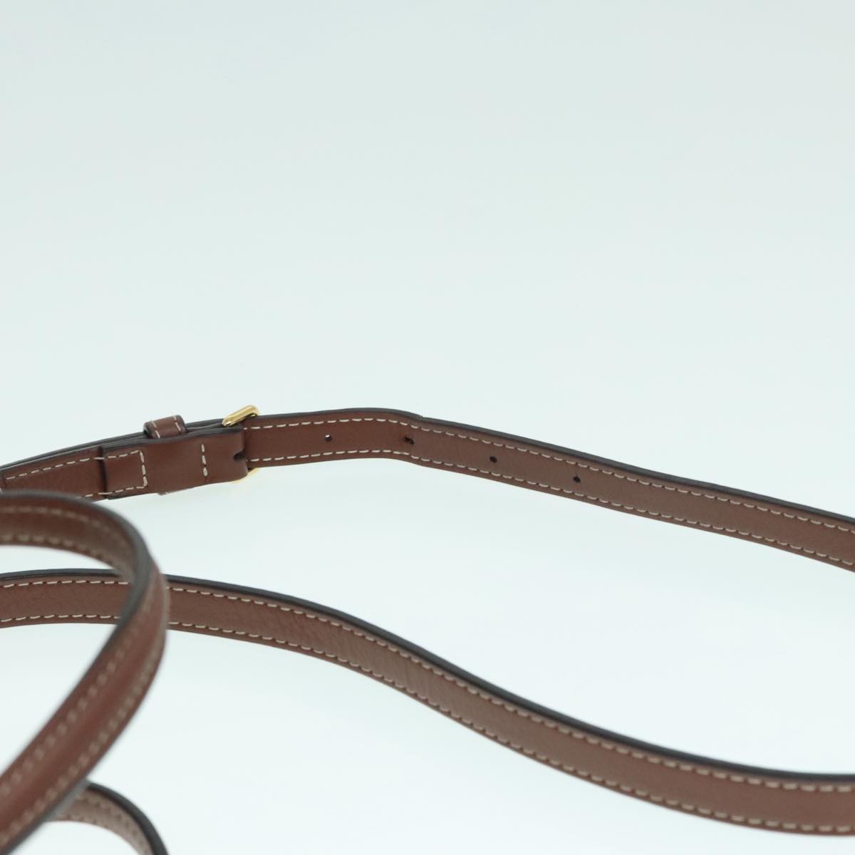 BURBERRY Hand Bag Canvas 2way White Gold Brown Auth 93824V