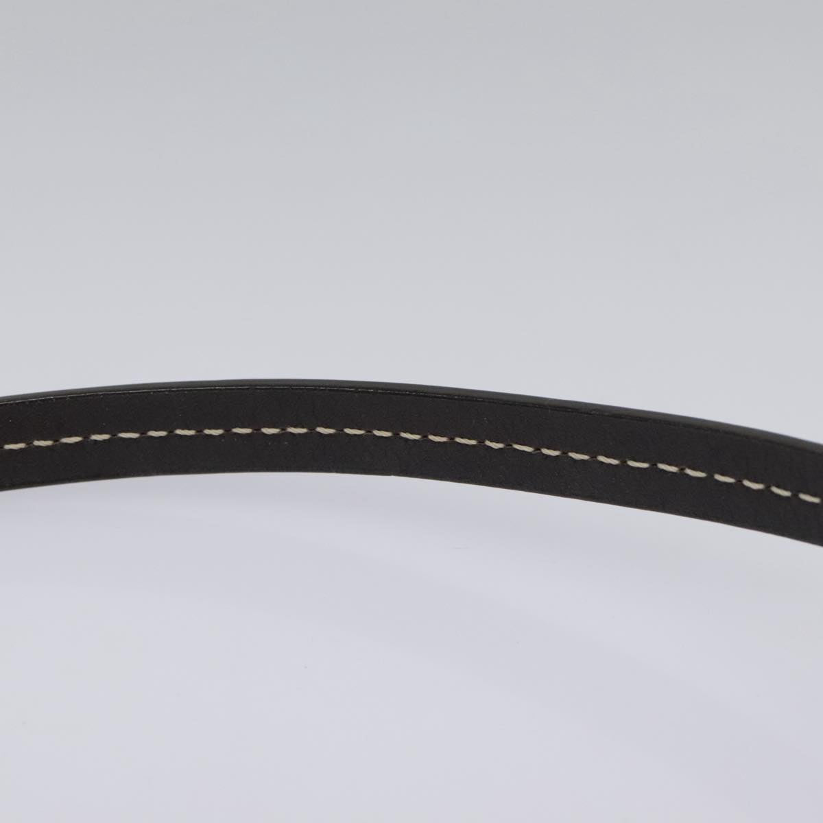 CELINE Macadam Canvas Accessory Pouch PVC Leather White Gold Auth 93826AV