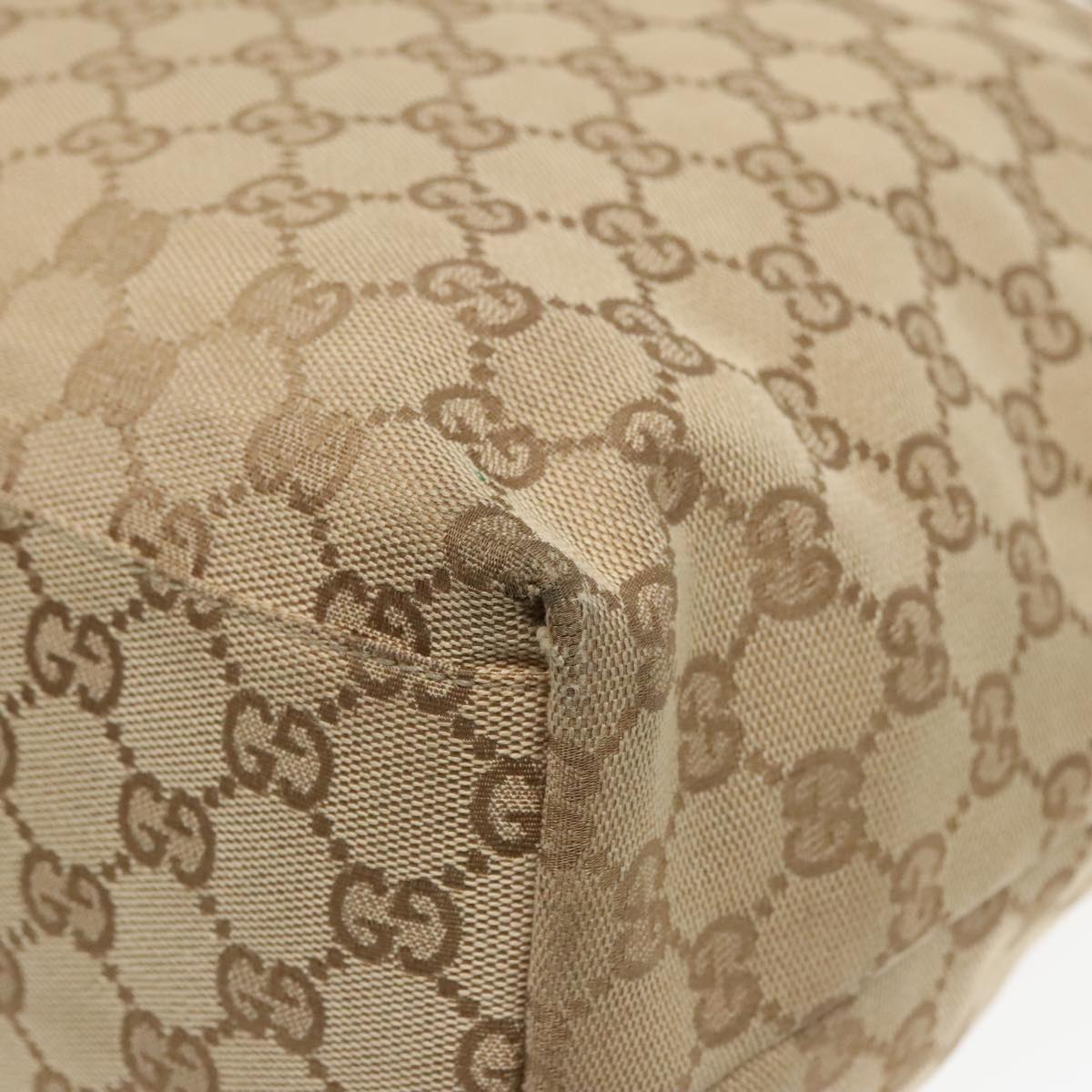 GUCCI GG Canvas Tote Bag Beige 155524 Auth 93858