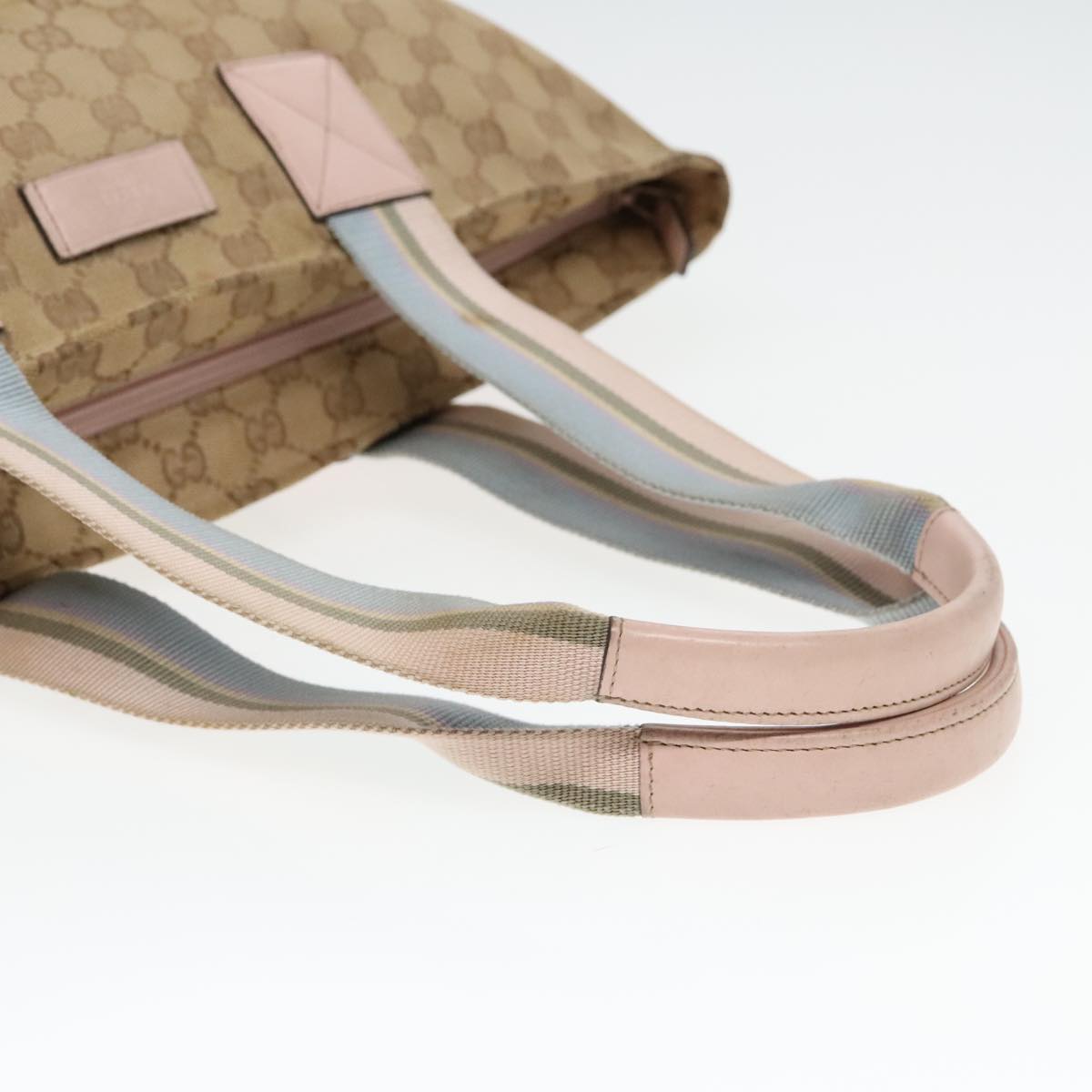 GUCCI GG Canvas Tote Bag Beige 155524 Auth 93858