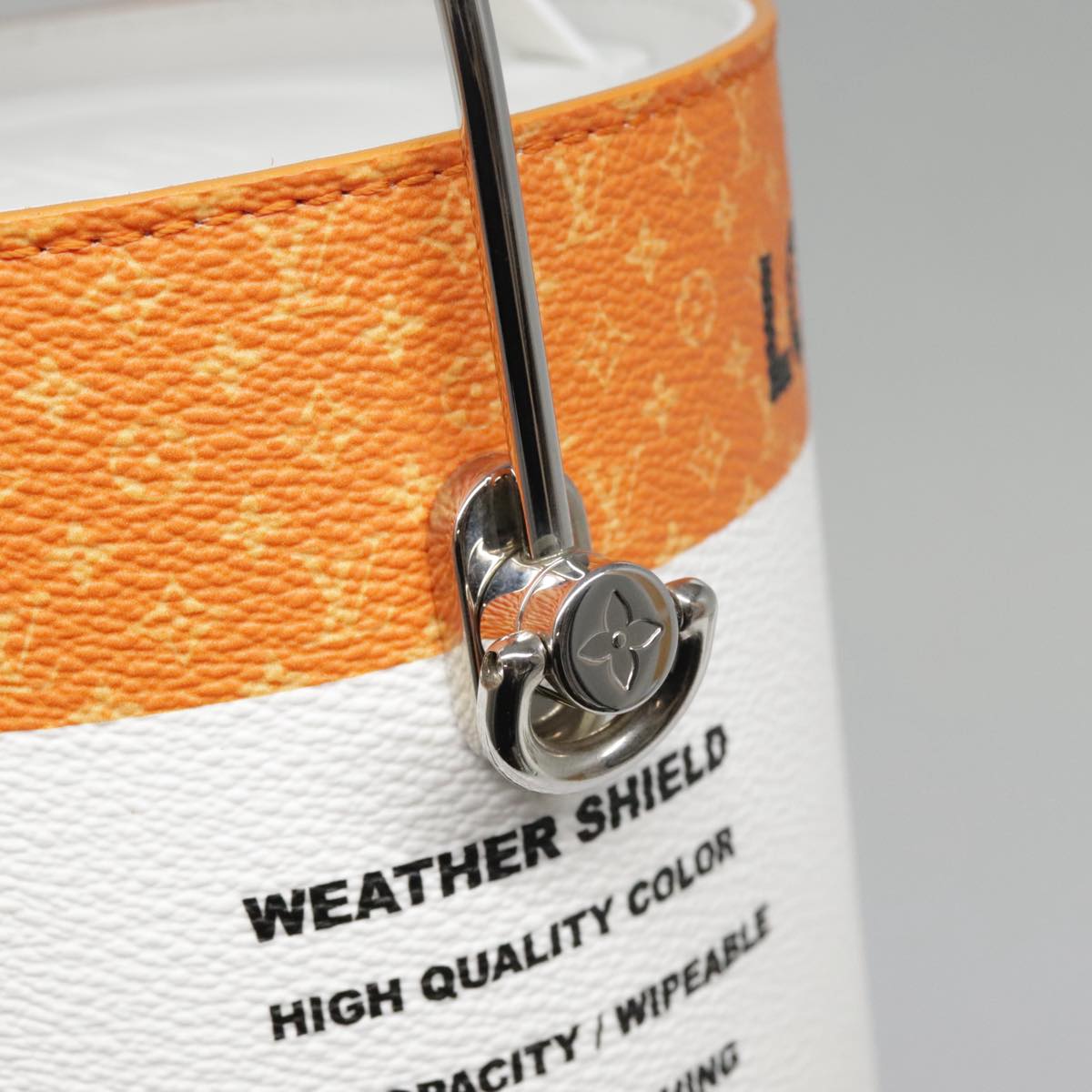 LOUIS VUITTON LV Painted Can Shoulder Bag PVC Leather Orange M81590 Auth 94068SM