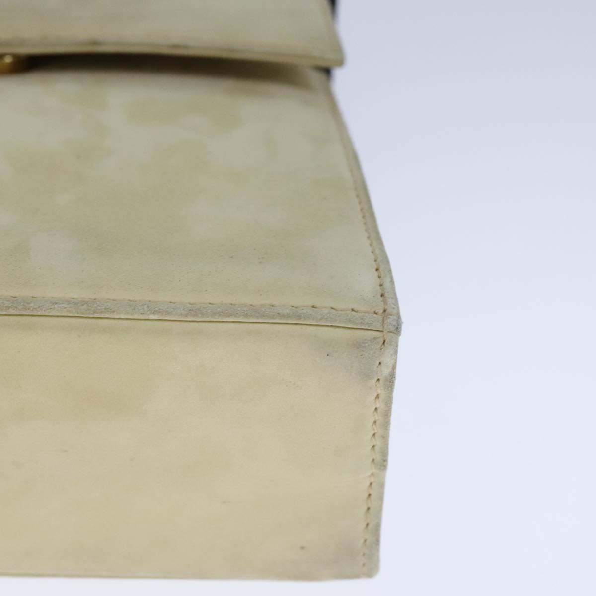 Salvatore Ferragamo Hand Bag Suede 2way Beige Auth 94147