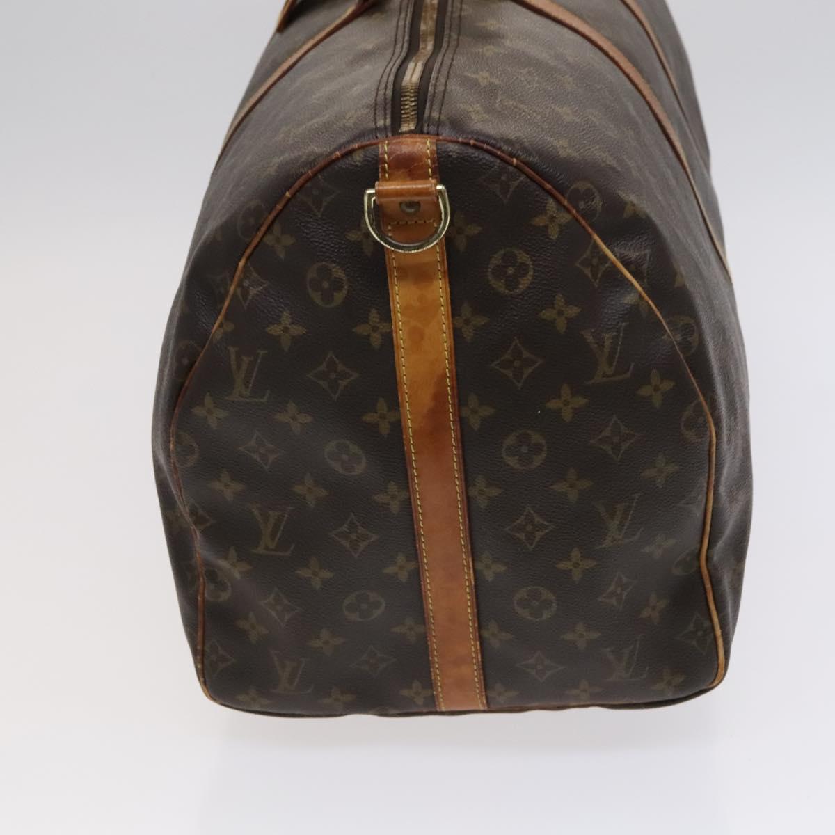LOUIS VUITTON Monogram Keepall Bandouliere 55 Boston Bag M41414 LV Auth 94151