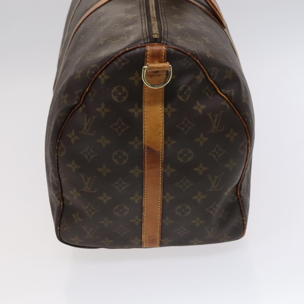 LOUIS VUITTON Monogram Keepall Bandouliere 55 Boston Bag M41414 LV Auth 94151