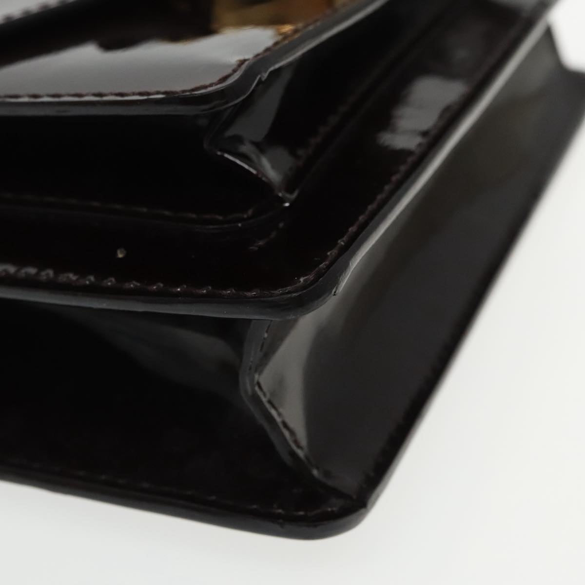 LOUIS VUITTON Monogram Vernis Monceau BB Bag 2way Amarante M91580 LV Auth 94183