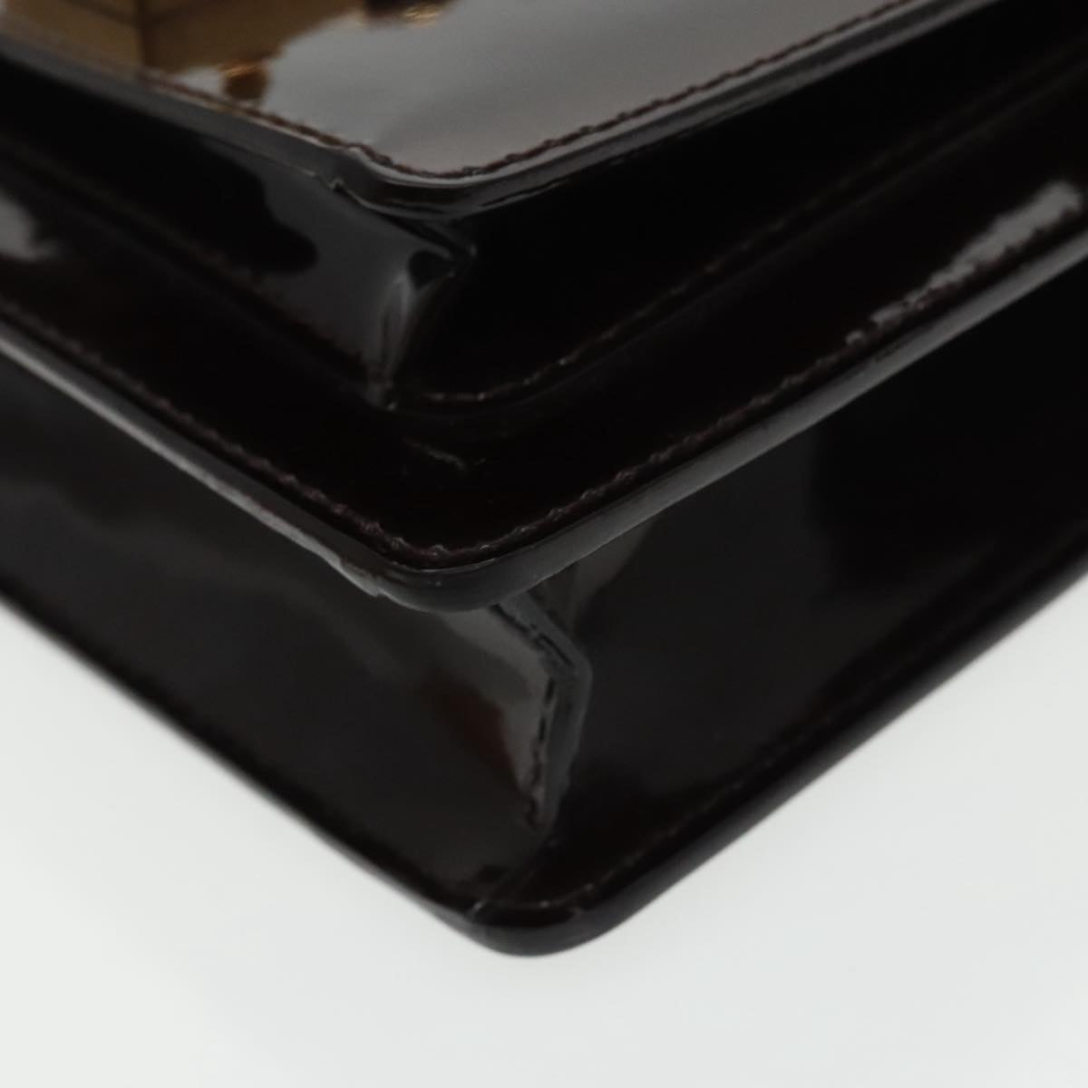 LOUIS VUITTON Monogram Vernis Monceau BB Bag 2way Amarante M91580 LV Auth 94183