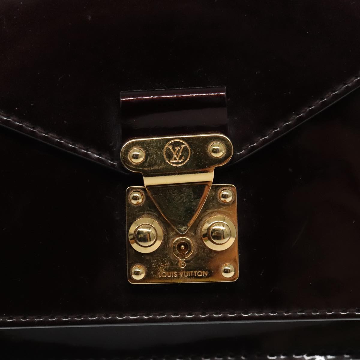 LOUIS VUITTON Monogram Vernis Monceau BB Bag 2way Amarante M91580 LV Auth 94183