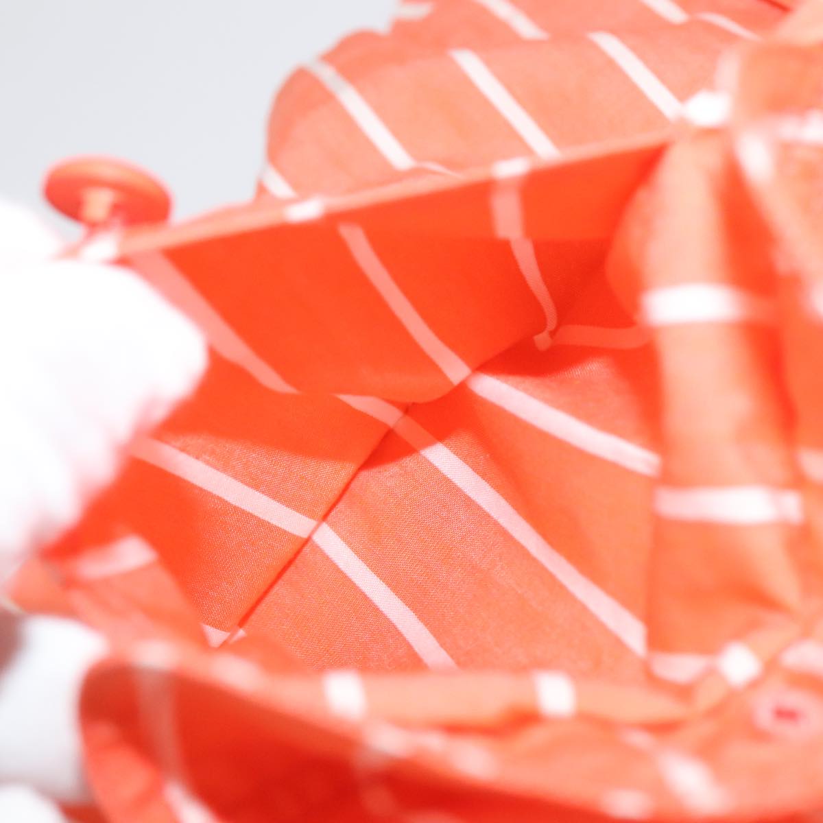 CHANEL Shirt Cotton Orange CC Auth 94245AM